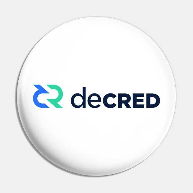 Decred Logo + Name Pin by CryptographTees