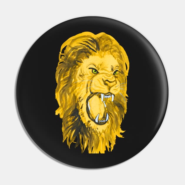 Gold Lion Pin by Shyflyer