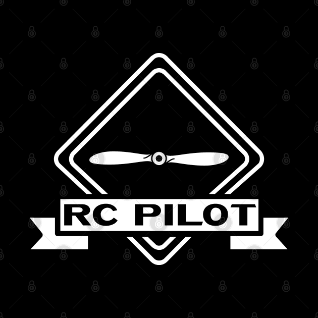 RC Pilot Remote Control Airplane Propeller Badge by Huhnerdieb Apparel