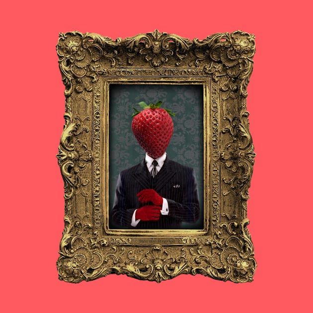 Strawberry Man in Vintage Frame by FaceTheStrange