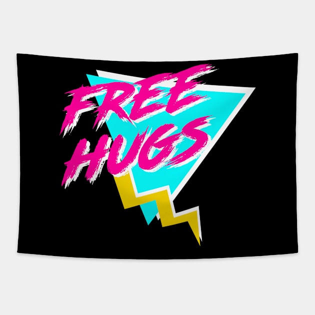 Free Hugs 80s Tapestry by isstgeschichte