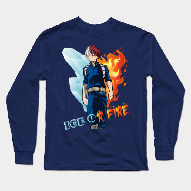 Shoto Todoroki My Hero Academia My Hero Academia Long Sleeve T Shirt Teepublic