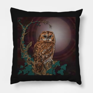 Tawny Owl Mistress of the Night Pillow