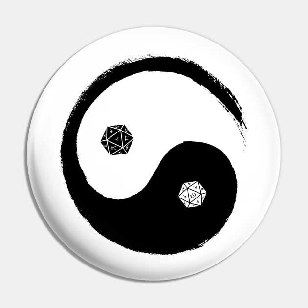 D&D Dungeons and Dragons Yin Yang Pin by Daltoon