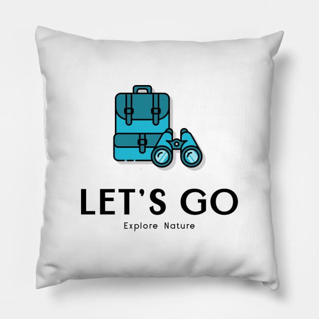 Let's Go Explore Nature Pillow by Pacific West