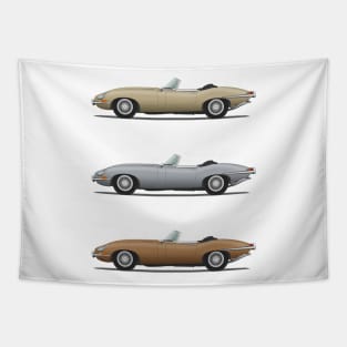 Jaguar E Type Roadster Gold Silver And Bronze Tapestry