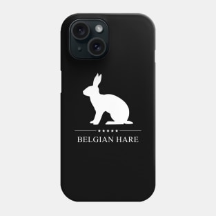 Belgian Hare Rabbit White Silhouette Phone Case
