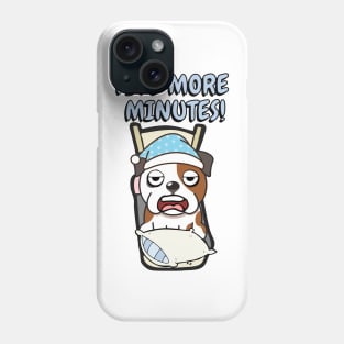 Lazy bulldog cant get out of bed Phone Case