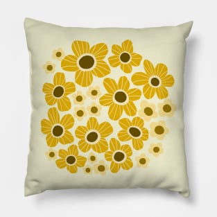 Yellow flower power Pillow