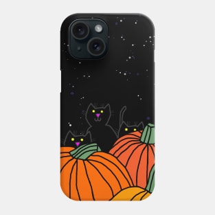 Halloween Pumpkins and Cats Phone Case