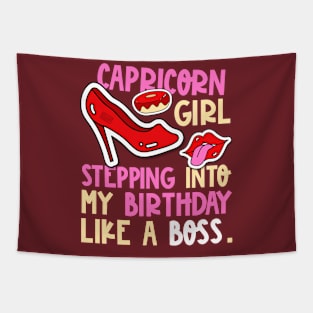 Capricorn Girl Horoscope Heels Stepping Birthday Like Boss Tapestry