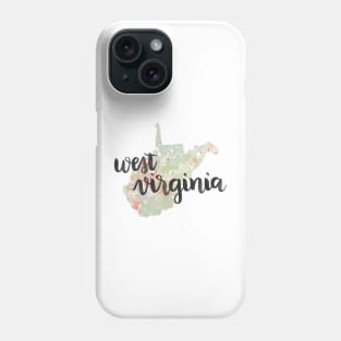 west virginia - calligraphy and abstract state outline Phone Case