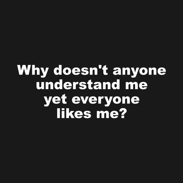 Why doesn't anyone understand me yet everyone likes me by Shoguttttt