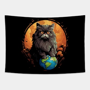 Persian Cat Earth Day Tapestry