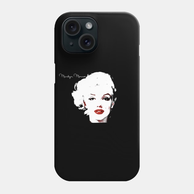 Marilyn Monroe in Black Phone Case by RetroSalt