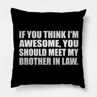 If you think I'm awesome you should meet my brother in law Pillow