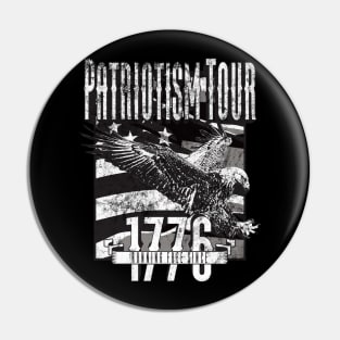 Patriotism Tour Black and white Pin