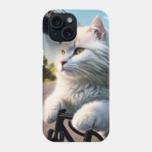 Cat on a Bicycle Phone Case
