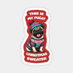 pugly christmas sweater Magnet