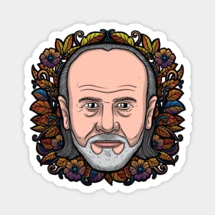 George Carlin (Flowered) Magnet