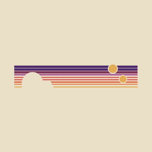 Retro Double Sunset Stripes by Heyday Threads