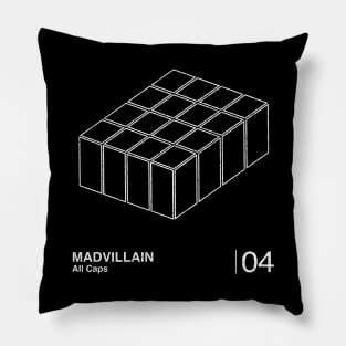 MADVILLAIN All Caps / Minimalist Graphic Design Fan Artwork Tribute Pillow