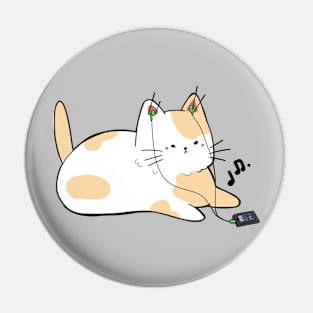 Earphone Cat Pin