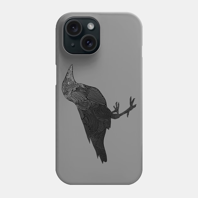 Swirly Raven Phone Case by Slightly Unhinged