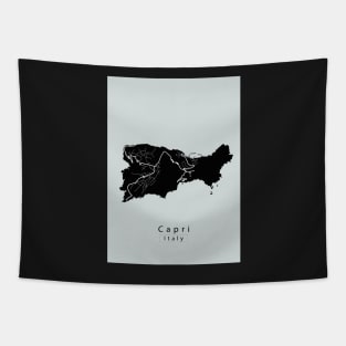 Capri Italy City Map dark Tapestry