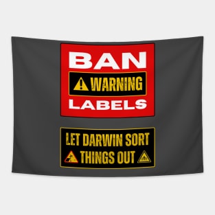 Ban Warning Labels Tapestry