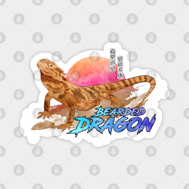 Bearded Dragon Magnet by Thor Reyes