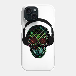 Skull headphones artwork Phone Case