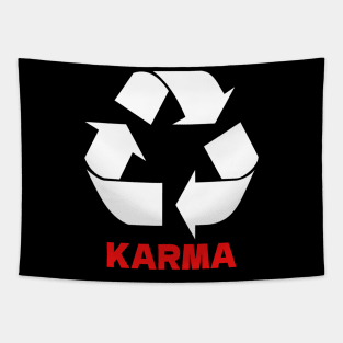 Funny Karma T-shirt Karma Tee Shirt T Shirt Geek Mens Ladies Tapestry