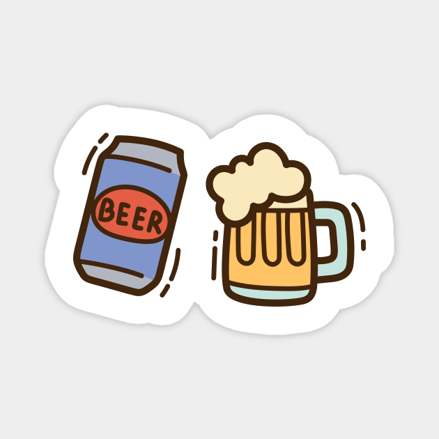 Cheer Beer Doddle Magnet by Visualism