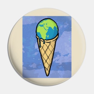 The world is melting Pin