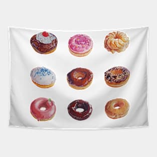 Assorted Painted Donuts Tapestry