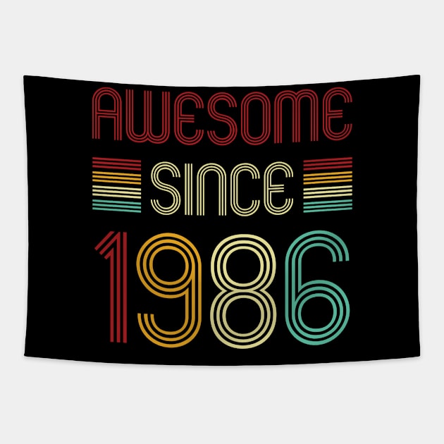 Vintage Awesome Since 1986 Tapestry by Che Tam CHIPS