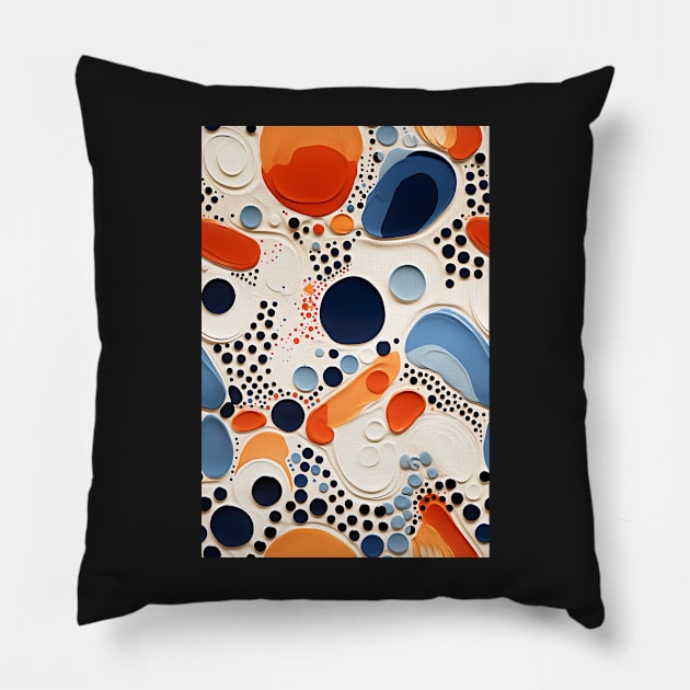 Abstract pattern of oil colors Pillow by UmagineArts