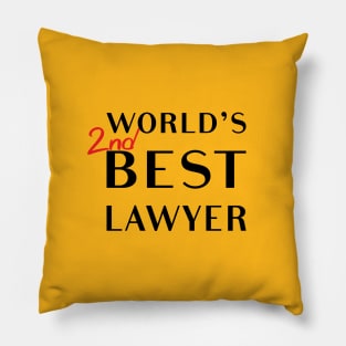 World's 2nd Best Lawyer Pillow