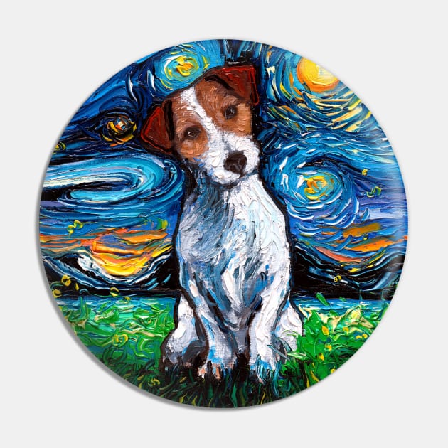 Jack Russell Terrier Night Pin by sagittariusgallery