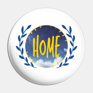 Home Blue and Yellow - Artistic Sky Pin