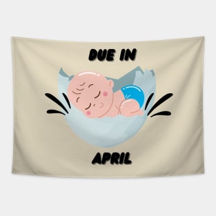 Due in April Baby Gift Tapestry