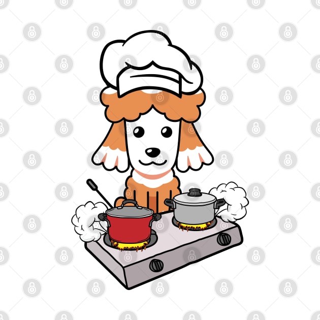 Funny poodle is cooking by Pet Station