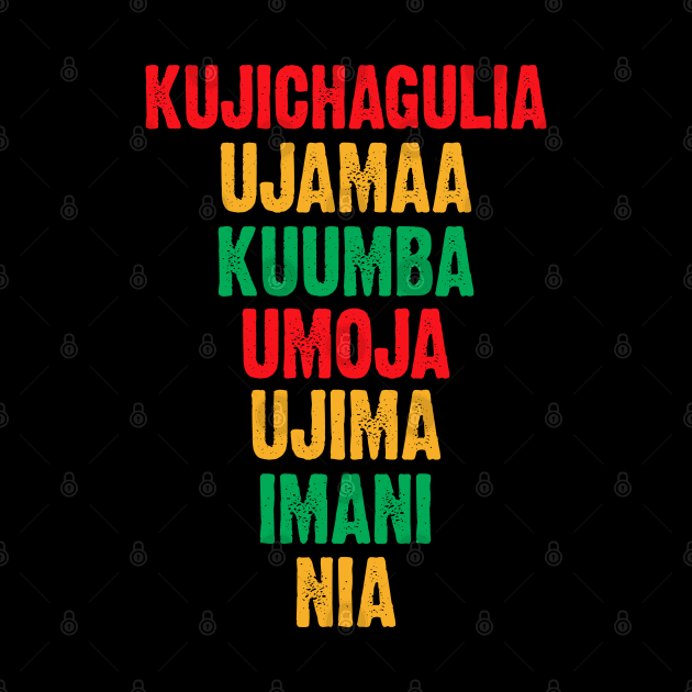 The Seven Principles of Kwanzaa by UrbanLifeApparel