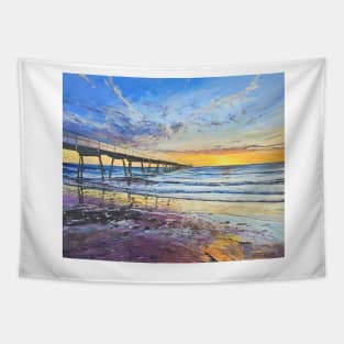 Largs Bay at sunset Tapestry