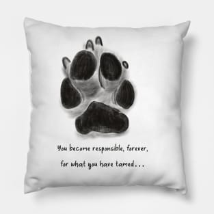 dog paw print Pillow