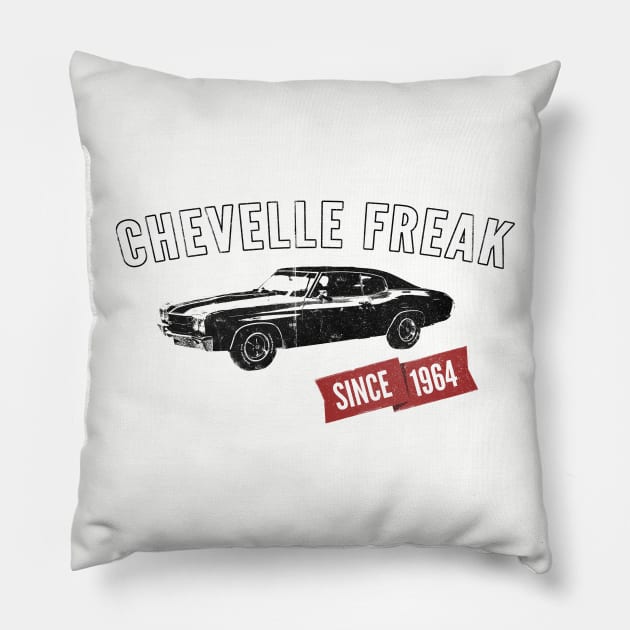 Chevelle Freak Muscle Car Lover T-Shirt Pillow by lucidghost