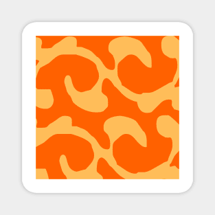 Abstract pattern orange swirl Magnet