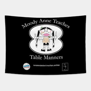 Moody Anne Teaches Table Manners Book Cover Tapestry