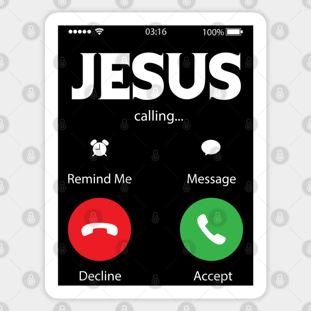 Jesus calling - Jesus - Sticker